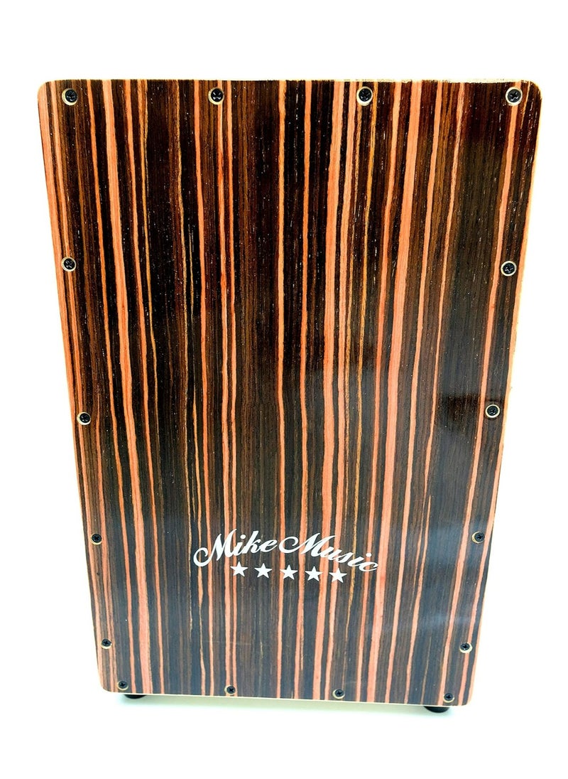 Mike Music Cajon Drum, Wooden Percussion Cajon Box Drum Instrument with Internal Snare Strings, Cajons Hand Drums with Dedicated Backpack Cajon Bag, Hand Percussion Instruments Beat Box-Brown  - Image 1