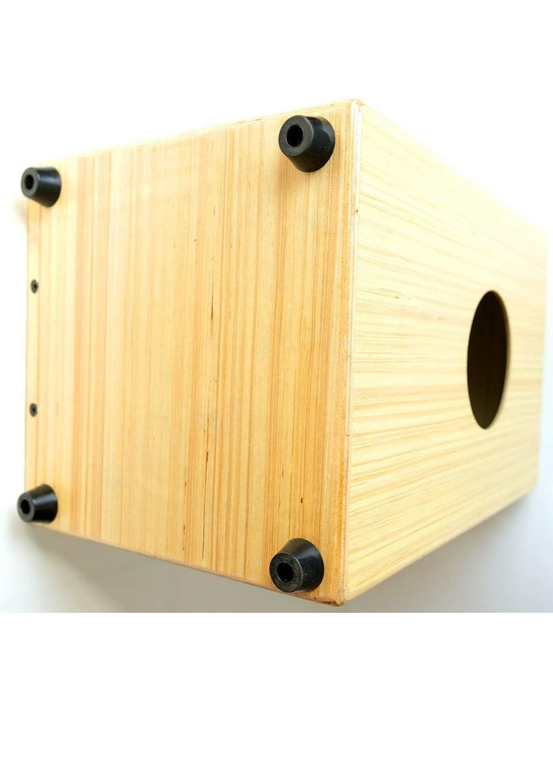 Mike Music Cajon Drum, Wooden Percussion Cajon Box Drum Instrument with Internal Snare Strings, Cajons Hand Drums with Dedicated Backpack Cajon Bag, Hand Percussion Instruments Beat Box-Brown  - Image 3