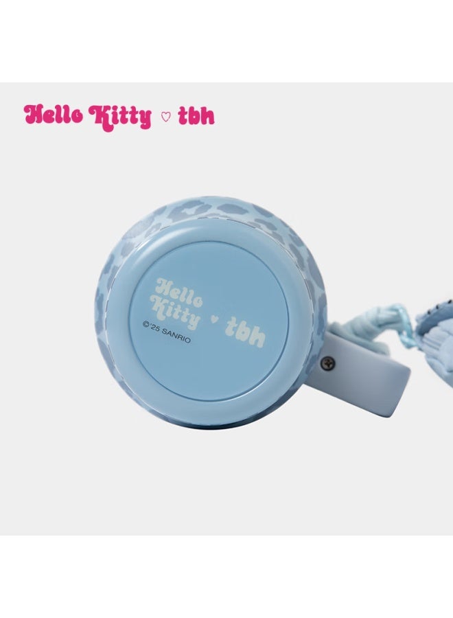 Tbh Sanrio o Kitty Jumbo Insulated Stainless Steel Straw Cup Denim Leopard Print - Image 3