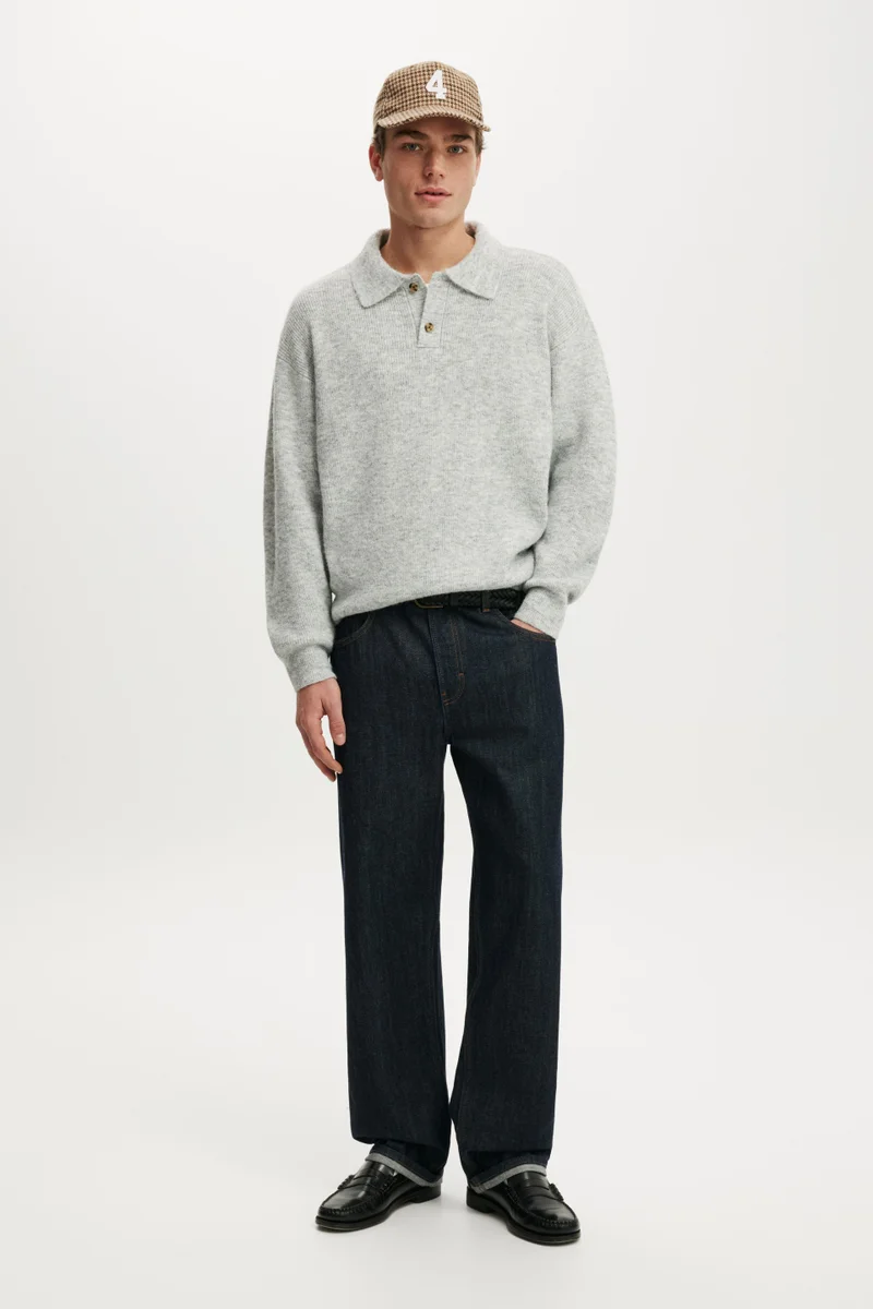Cotton On Box Fit Rugby Polo Knit