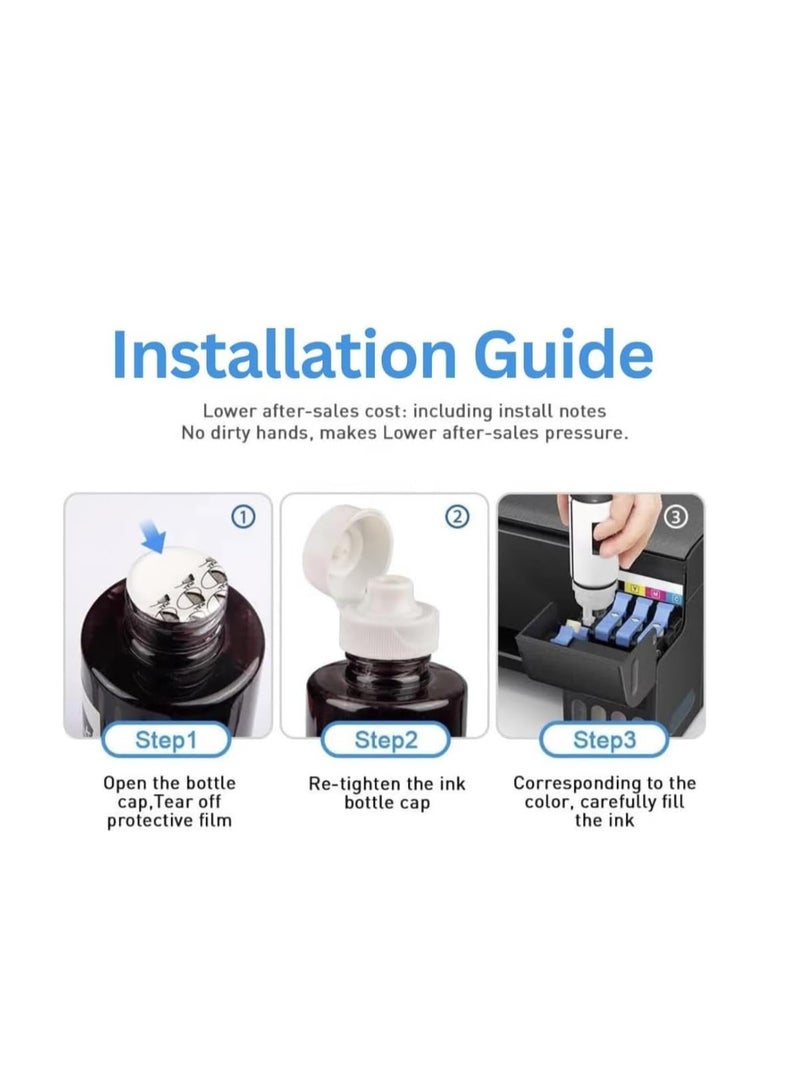 Terabyte 101 Ink Bottle for Epsn 101 for Epsn EceTank L4150/L4160 L4260 L4266 L6160 L6170 L6176 L6190 L6260 L6270 L6276 L6290 L14150 - Image 5