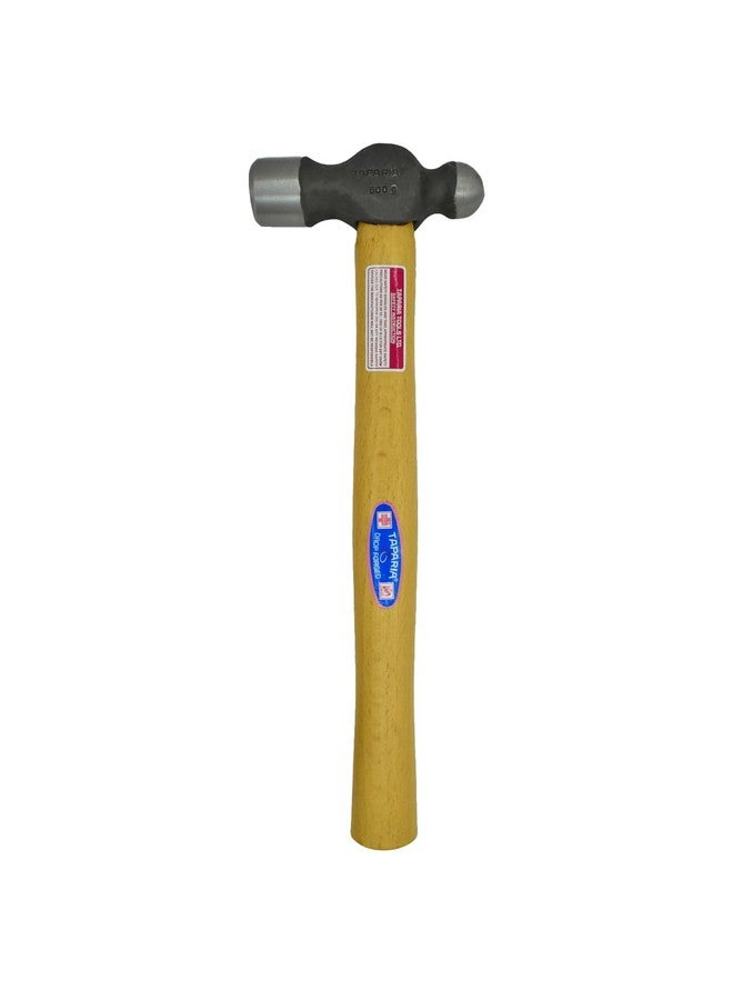 Taparia Taparia WH 500 B Steel (500g) Ball Pein Hammer with Handle (Brown and Black)  - Image 1
