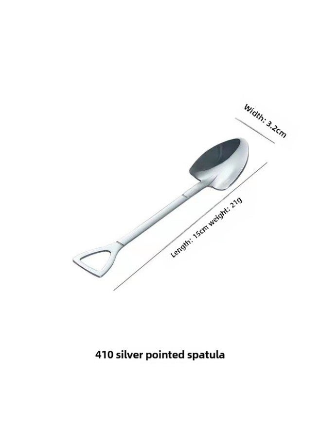 Stainless Steel Watermelon Spoon Spade Spoon Household Creative Dessert Watermelon Special Spoon Cute Spade Spoon-Specifications:Pointed  - Image 1