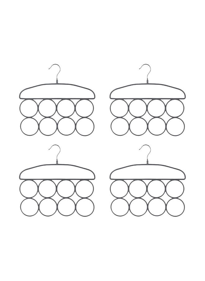 DANUBE HOME Magnus Set Of 4 Metal Hanger For Shirt, Coat, Trousers Strong, Anti Slip And Space Saving Metal Hanger 36X34X2Cm Grey  - Image 2
