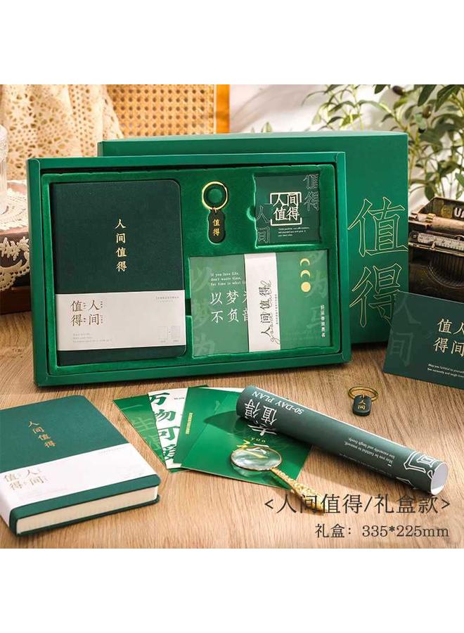 Bluejw | Oil Painting Hand Account Suit Gift Box High Color Value Book Simple Ins Student Hand Account Book Art Square Journal For Women - Image 1