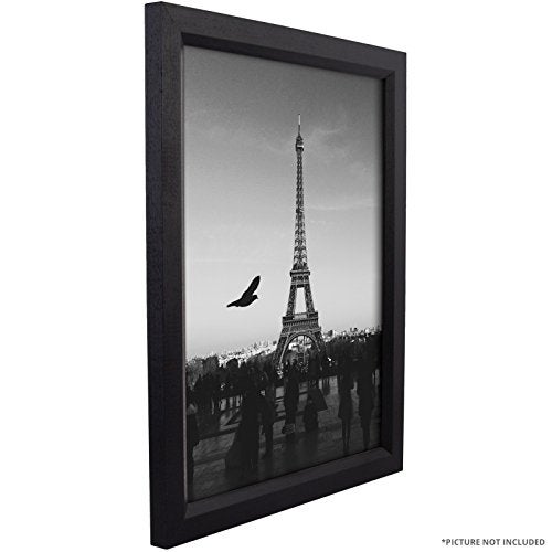 Craig Frames 14x19 Solid Black Picture Frame, 0.825" Wood Grain Finish, Poster Display - Image 5