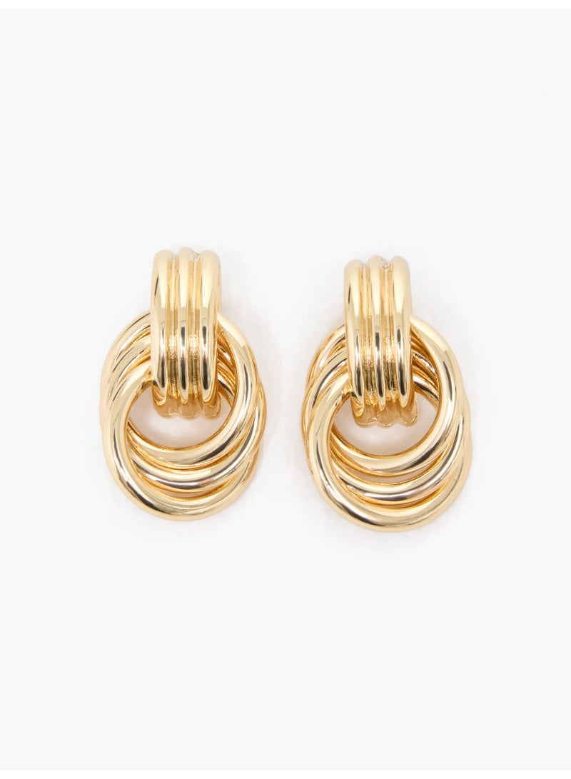 French Connection UK Triple Row Knot Earrings - Image 1