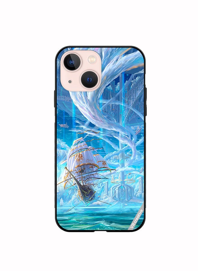 VR CREATIVE Protective Case Cover For Apple iPhone 13 mini Castle With Clouds Design Multicolour - Image 1