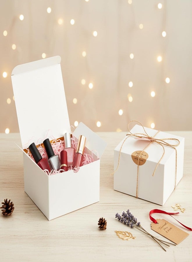 UnicoPak 10 Pack 5x5x3 Gift Boxes, White Small Gift Boxes Ideal for Birthday Christmas Party Homemade Business - Image 3