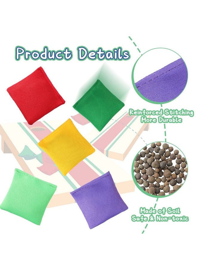 Sotiff 48 Packs Mini Colorful Cornhole Bean Bags Polyester Small Bean Bag Toy Set Sack Tossing Beanbag For Hand Toss Game Family Fun Outdoor Sports Supply For Kids Boys Girls 2.4 X 2.4 Inch (Solid Style)  - Image 5