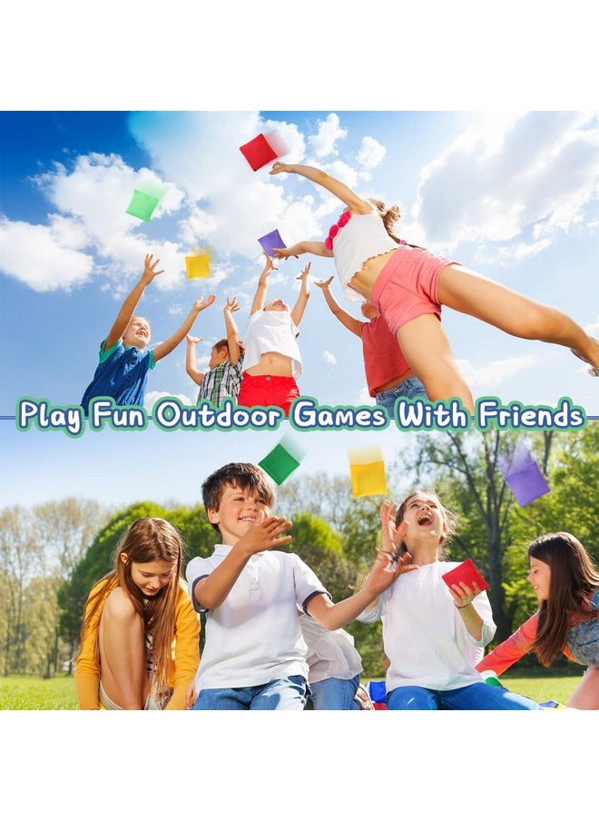 Sotiff 48 Packs Mini Colorful Cornhole Bean Bags Polyester Small Bean Bag Toy Set Sack Tossing Beanbag For Hand Toss Game Family Fun Outdoor Sports Supply For Kids Boys Girls 2.4 X 2.4 Inch (Solid Style)  - Image 4