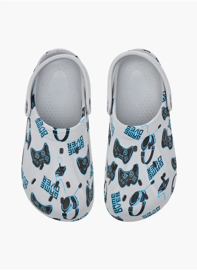 أكوا Gamer Print Clogs with Backstrap