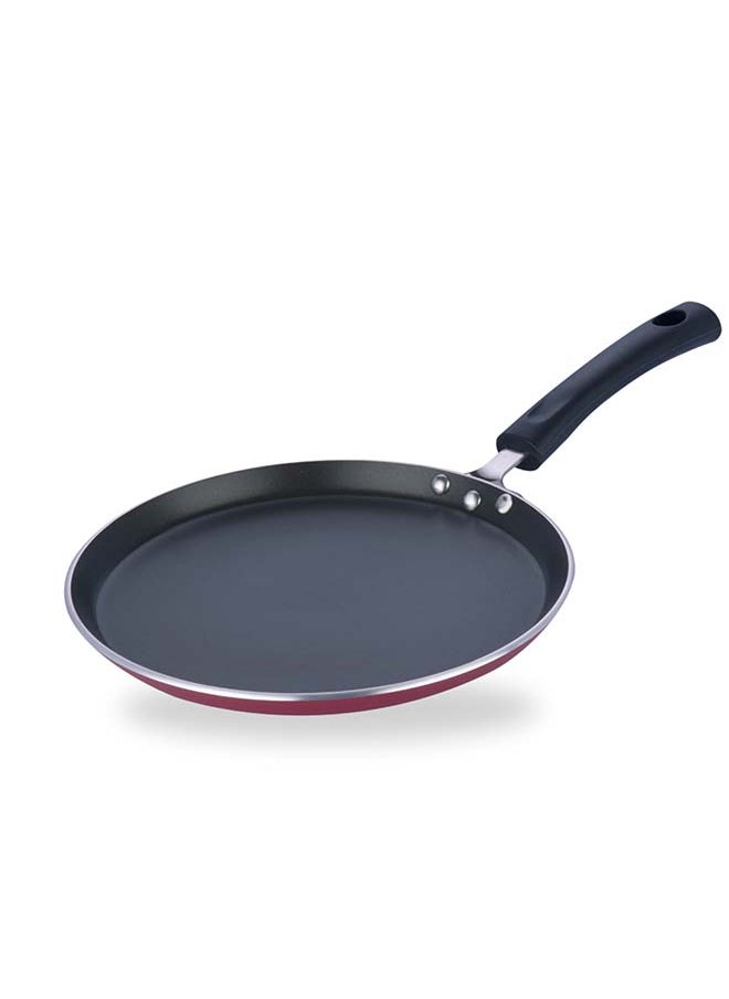 VINOD Vinod Zest Aluminium Non Stick Dosa Omni Tawa - 28cm | 4mm Extra Thick | 3 Layer Ceramic Coat | Bakelite Handle | Toxin Free | Gas Base - 1 Year Warranty  - Image 1