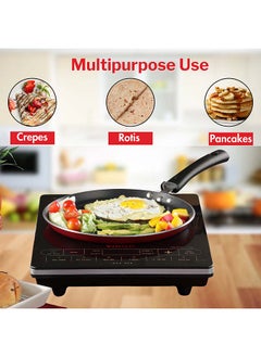 VINOD Vinod Zest Aluminium Non Stick Dosa Omni Tawa - 28cm | 4mm Extra Thick | 3 Layer Ceramic Coat | Bakelite Handle | Toxin Free | Gas Base - 1 Year Warranty  - Image 3