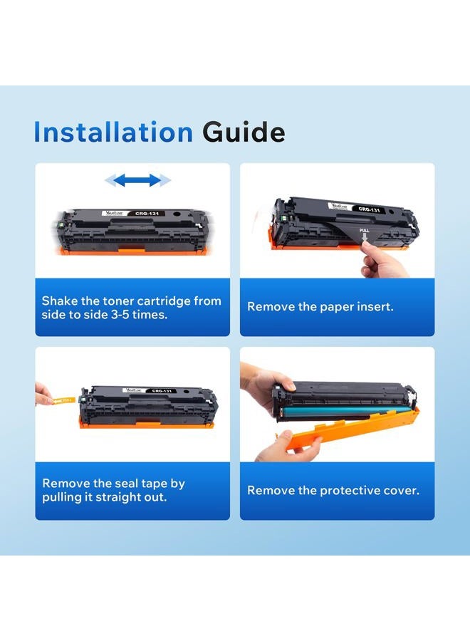 Valuetoner Compatible Toner Cartridge Replacement for Canon 131 131H for ImageClass MF8280Cw MF628Cw MF624Cw MF8230Cn LBP7110Cw Printer (Black,Cyan,Magenta,Yellow,4 Pack) - Image 3