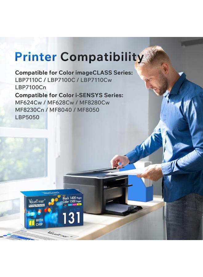 Valuetoner Compatible Toner Cartridge Replacement for Canon 131 131H for ImageClass MF8280Cw MF628Cw MF624Cw MF8230Cn LBP7110Cw Printer (Black,Cyan,Magenta,Yellow,4 Pack) - Image 2