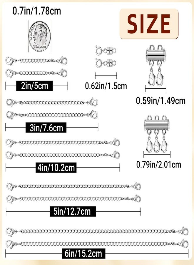 MKCYD Magnetic Jewelry Clasps for Necklace Extender and Necklace Layering Clasps,Multiple Styles Necklace Clasps and Closures for Jewelry Bracelet Anklet - Image 2
