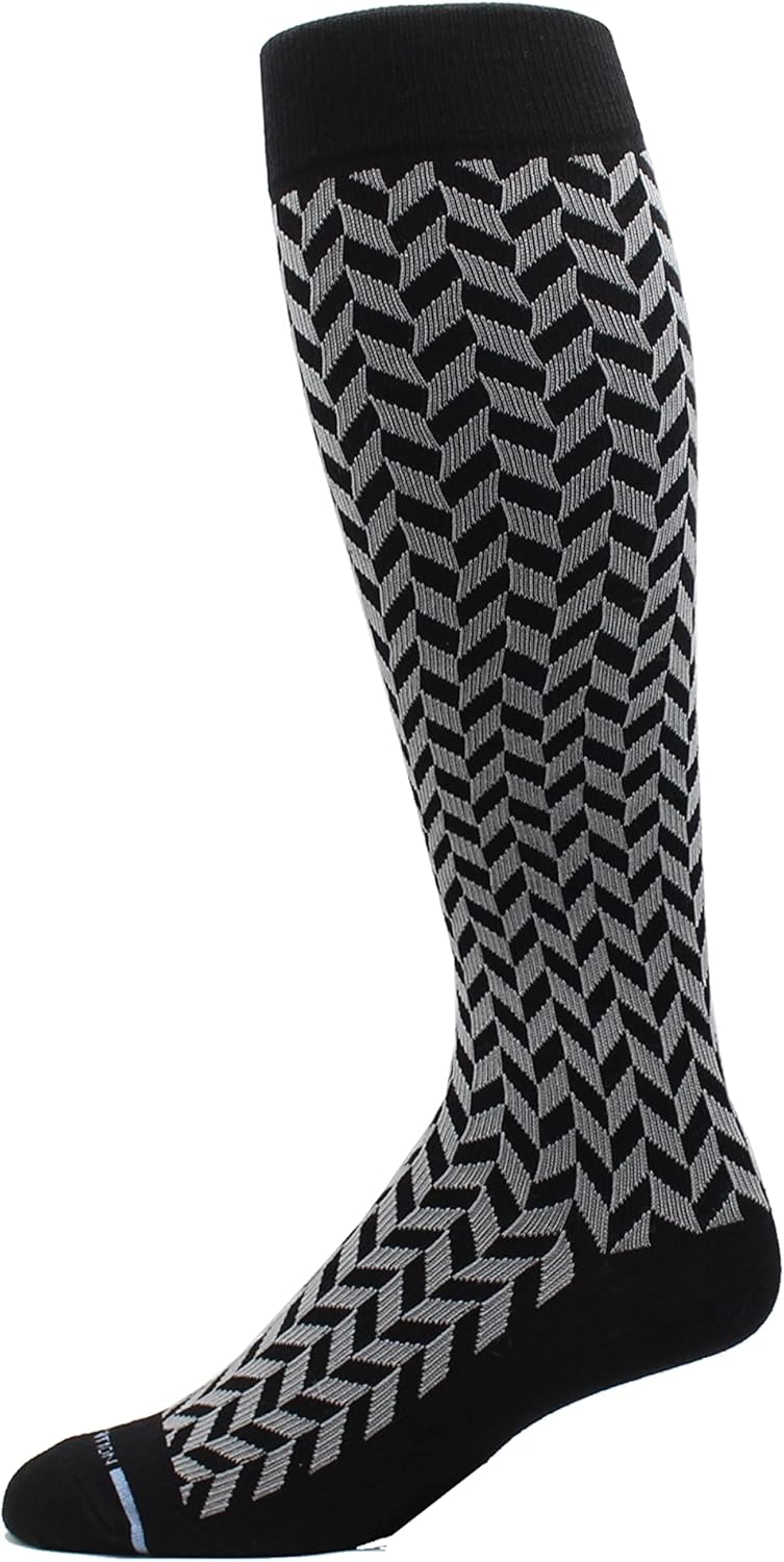 Dr Motion 4 Pairs Men's Athletic Traveler Graduated Compression Knee High Socks - Image 2