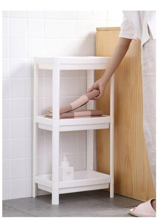 HOMESTAR 3 White Plastic Kitchen Organizer Shelves  - Image 2