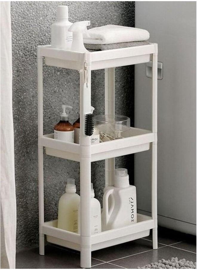 HOMESTAR 3 White Plastic Kitchen Organizer Shelves  - Image 1