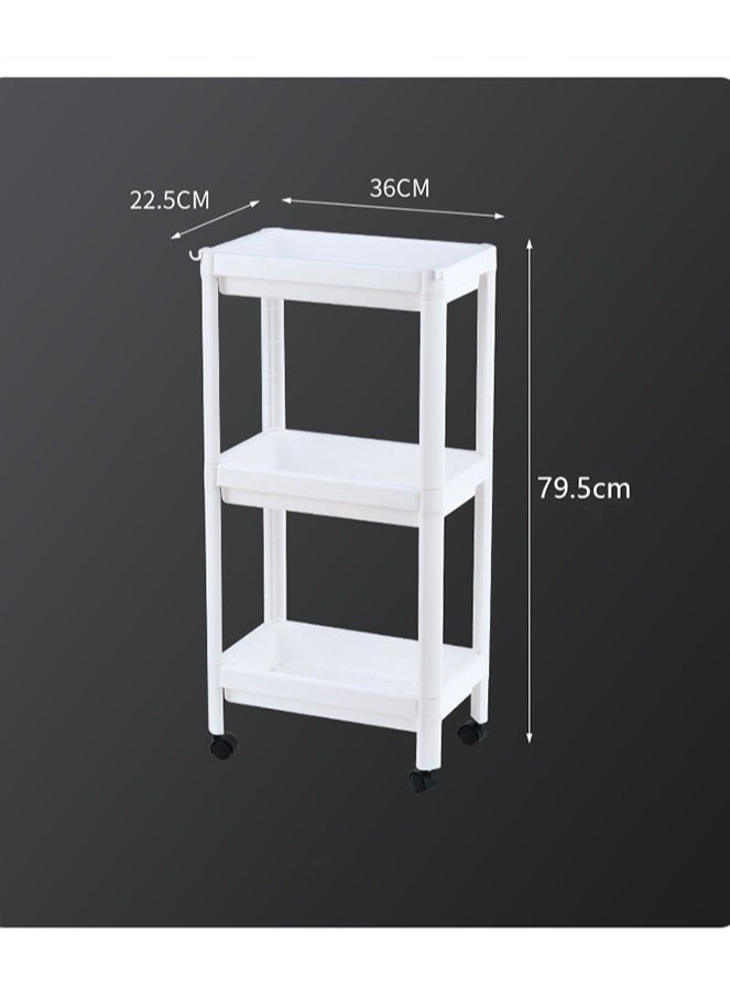 HOMESTAR 3 White Plastic Kitchen Organizer Shelves  - Image 5