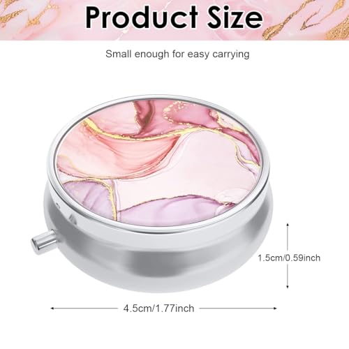 HANNEA® Pill Box, 3-Compartment Small Pill Box for Travel, Purse & Pocket, Portable Medicine Organizer for Vitamins, Medication, Fish Oil and Supplements, Pink - Image 2