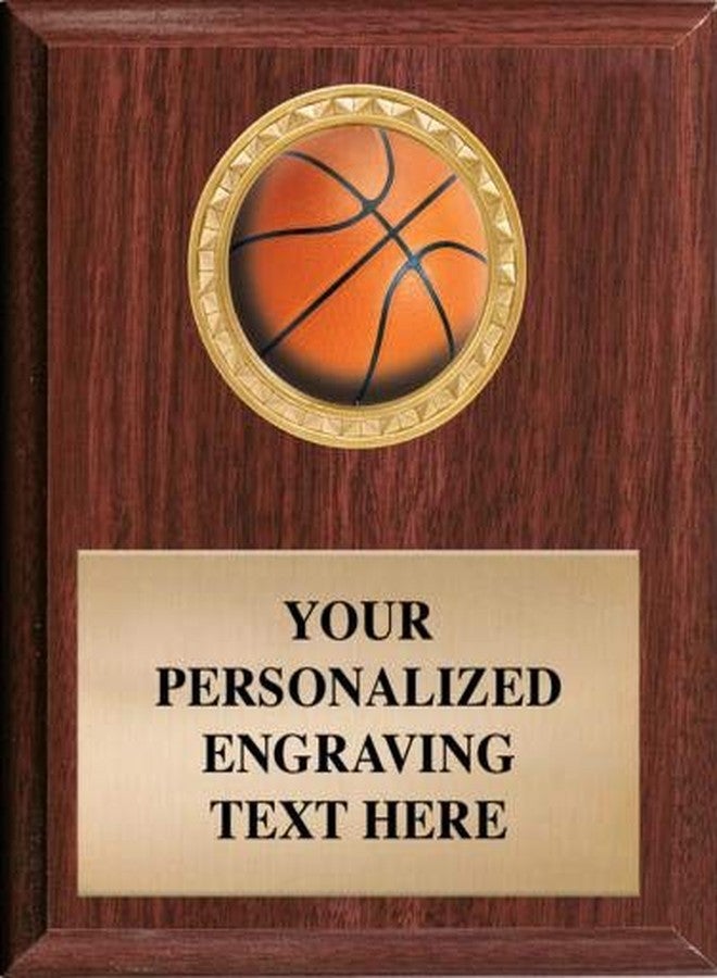 Crown Awards Basketball Plaque, 8 x 10 Basketball Plaque with Custom Engraving Included - Image 1