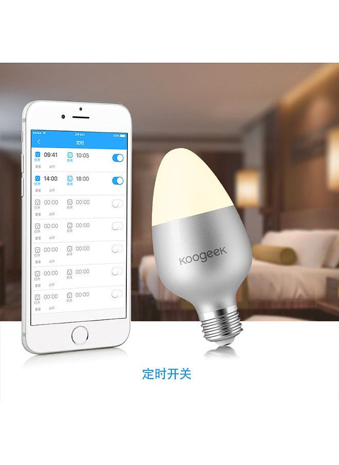 Generic - Koogeek Wi-Fi Enabled E27 8W Color Changing Dimmable Smart LED Bulb Works with Apple HomeKit Support Siri Home App Schedules Remote Control 16 Million Colors AC200-240V - Image 1