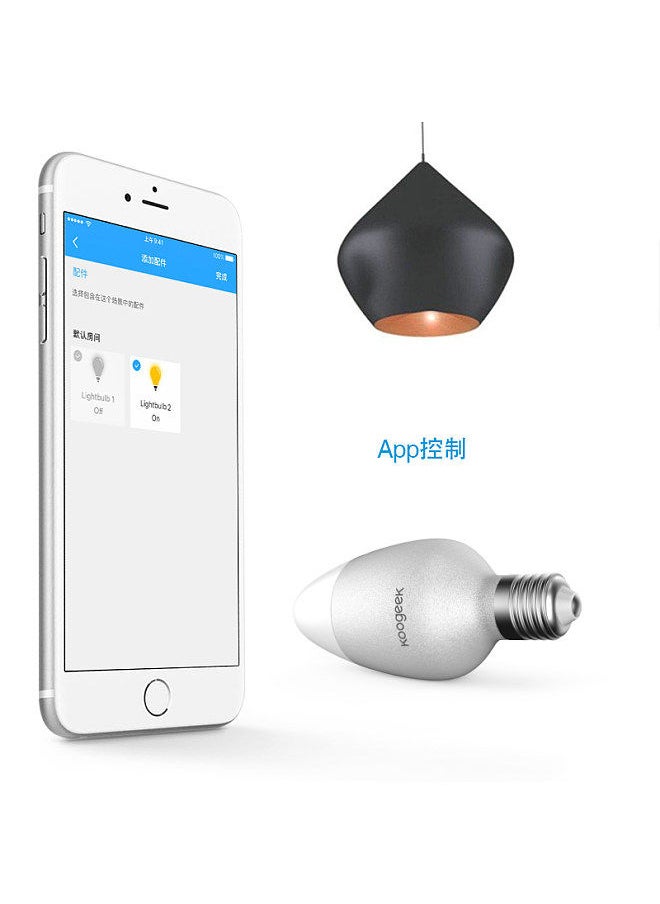 Generic - Koogeek Wi-Fi Enabled E27 8W Color Changing Dimmable Smart LED Bulb Works with Apple HomeKit Support Siri Home App Schedules Remote Control 16 Million Colors AC200-240V - Image 1