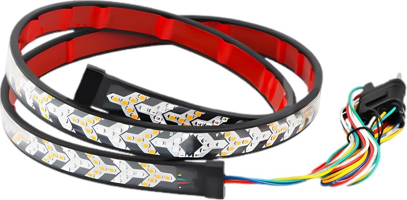 60/1.5 Meter Led Tailgate Light Bar Strip, Scanning, Dual Color, Flexible Waterproof PVC Brake Lamp, Turn Signal for Pickup Truck and Trailer - Image 1