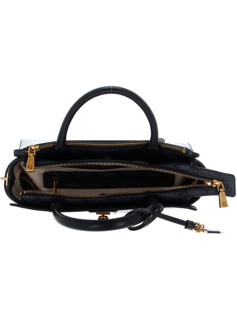 GUESS - Guess Ginevra Logo Elite Society Satchel, Satchel, Top Handle, Detachable Shoulder Strap, Women, One Size - Image 1