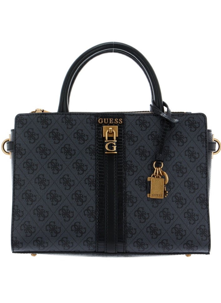 GUESS - Guess Ginevra Logo Elite Society Satchel, Satchel, Top Handle, Detachable Shoulder Strap, Women, One Size - Image 1