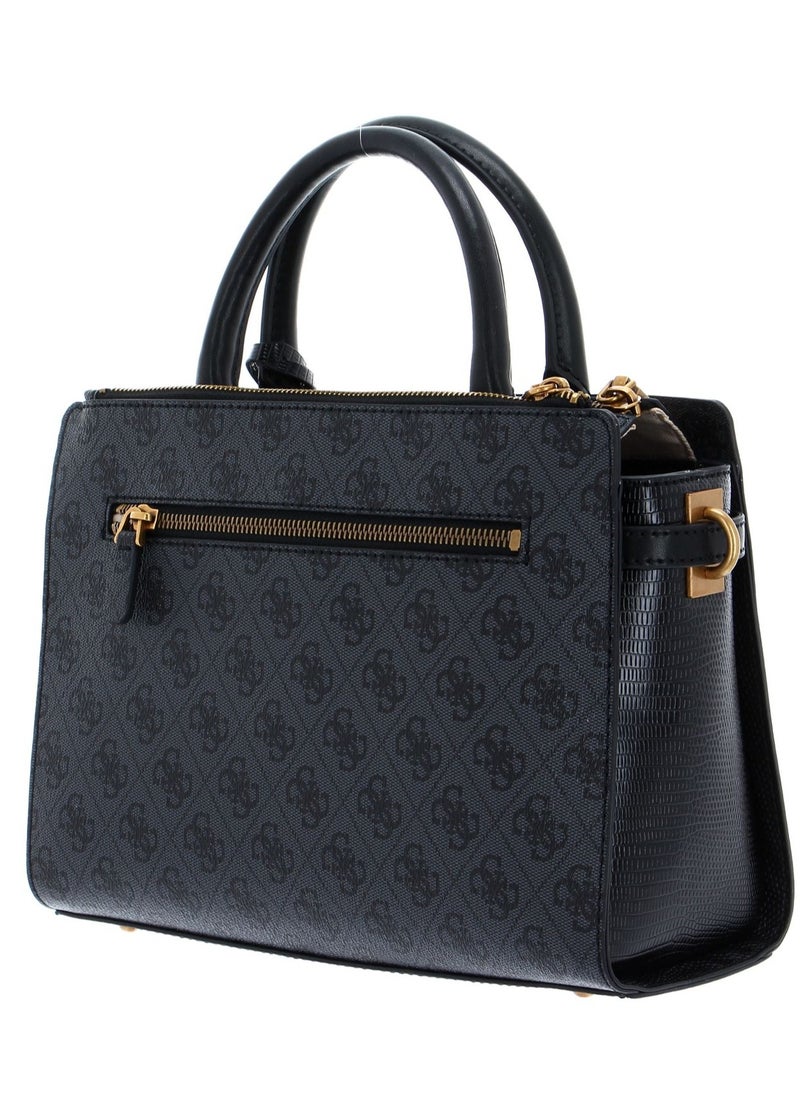 GUESS - Guess Ginevra Logo Elite Society Satchel, Satchel, Top Handle, Detachable Shoulder Strap, Women, One Size - Image 1
