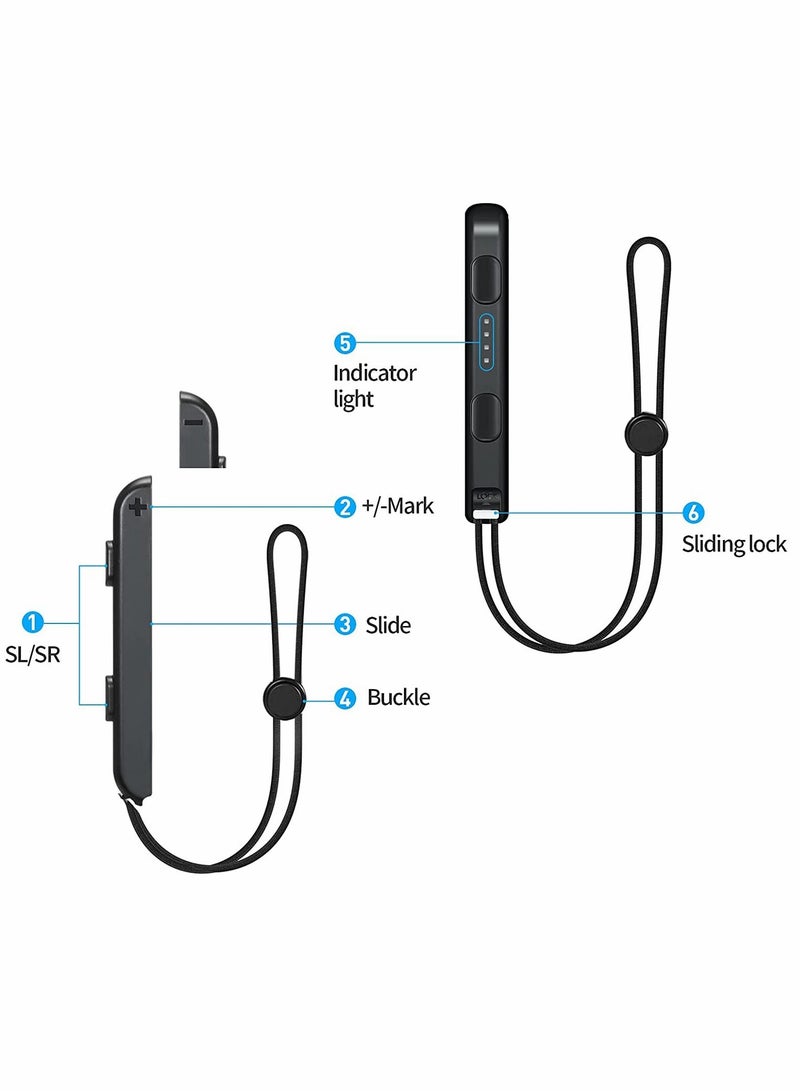 SYOSI Joysticks Wrist Strap, Strap for Switch Joycon, 2 Pack Replacement Parts Accessories for Switch Joy-Con Straps, Adjustable Tightness Straps for Switch Joycon, Accessory for Joy-Con Controller (Black) - Image 4