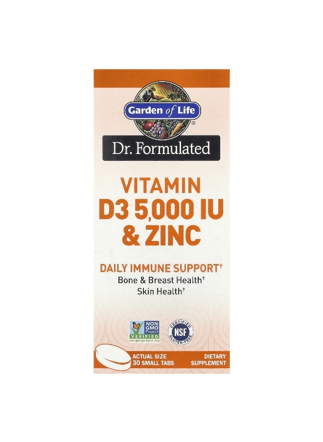 Garden of Life Garden of Life, Vitamin D3 & Zinc, 30 Small Tabs  - Image 1