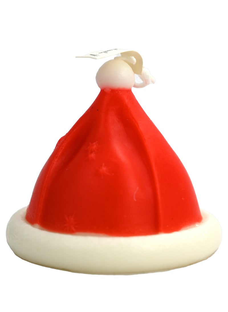 Eco Friendly Candle Winter Cap Shape, Fruity Fragrance | Relaxing Aromatherapy Long Lasting Scented Candles With Smell, Aroma Candles With Dark Red Color Winter Cap, Fruity Fragrance Candle