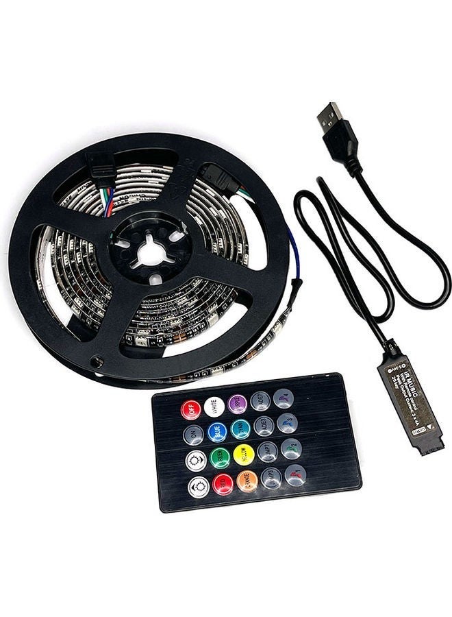 كابتن تيك شريط إضاءة مرن بإضاءة متعددة الألوان RGB مكون من 60 مصباح LED متعدد الألوان 2متر - Image 1