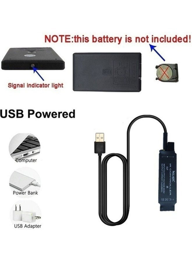 كابتن تيك شريط إضاءة مرن بإضاءة متعددة الألوان RGB مكون من 60 مصباح LED متعدد الألوان 2متر - Image 4