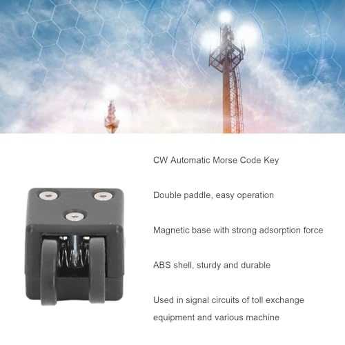 Depisuta CW Morse Code Keys, CW Key Automatic Morse, Radio HAM Send Telegram Double Paddle Morse Code Key for Radio Experiment 3.5 Channel Output Morse Code Keyer Radio - Image 3