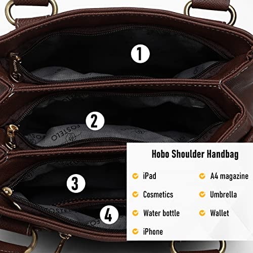 Fostelo Women's Bowie Satchel Tote Handbag for Women | Ladies Purse | Stylish Shoulder Bag | Gift For Women | Tan - Image 5