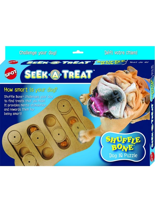 spot SPOT Ethical Pet Interactive Seek-A-Treat Shuffle Bone Toy Puzzle That Will Improve Your Dog's IQ, Specially Designed for Training Treats - Image 2