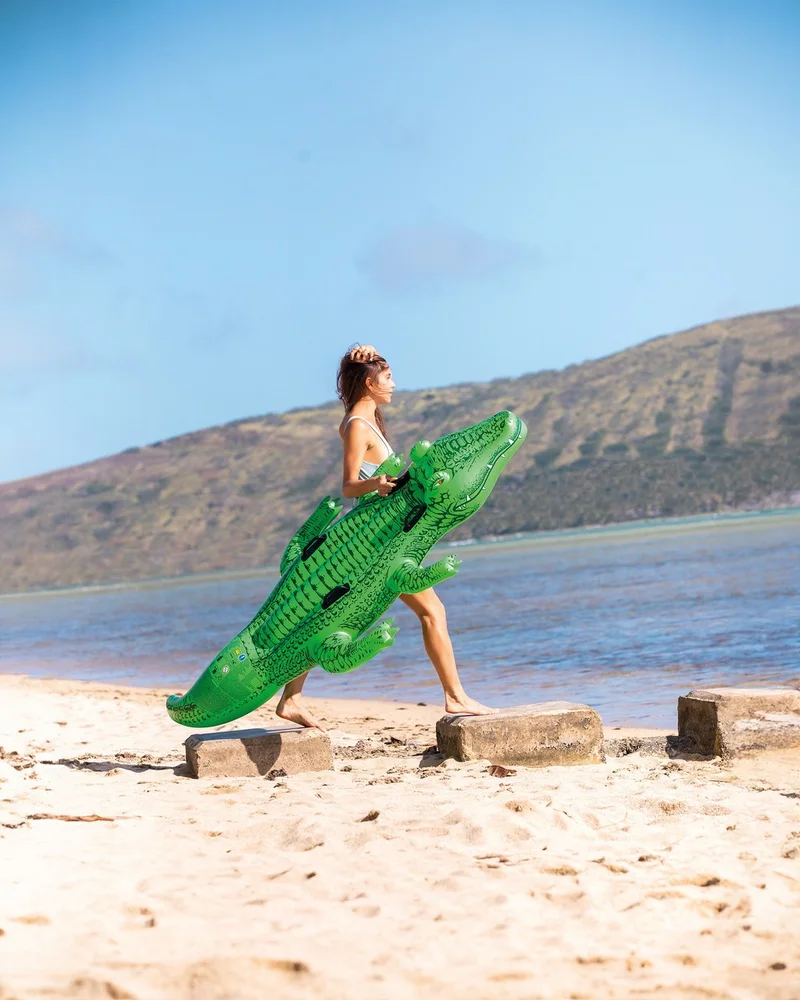 INTEX Crocodile Rider - Kids Inflatable Crocodile - Sea Rider Crocodile - Pool Rider Crocodile 203X114 Cm.