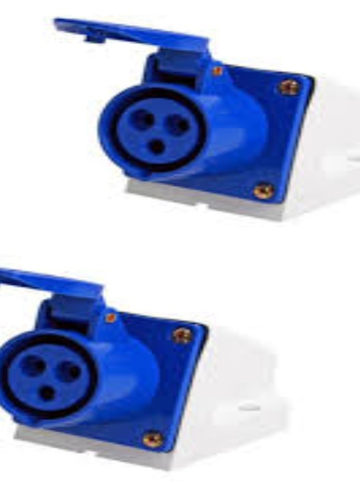 KNP - KNP 4 Pin Industrial Wall Socket rated at 32A is a High Performance Electrical Outlet Designed for Robust and Reliable Power Distribution in Industrial Environments. - Image 1