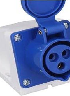 KNP 4 Pin Industrial Wall Socket rated at 32A is a High Performance Electrical Outlet Designed for Robust and Reliable Power Distribution in Industrial Environments.