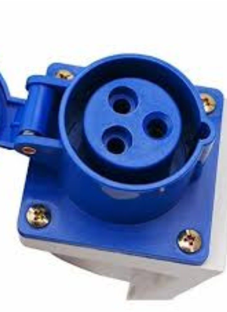 KNP - KNP 4 Pin Industrial Wall Socket rated at 32A is a High Performance Electrical Outlet Designed for Robust and Reliable Power Distribution in Industrial Environments. - Image 1
