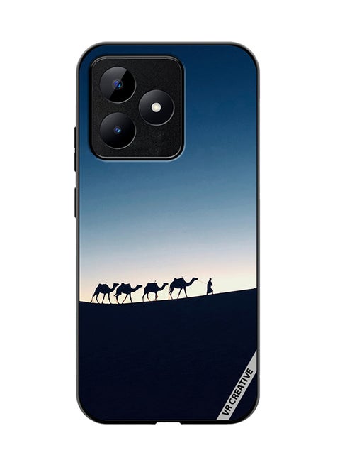 Protective Case Cover For Realme C53 Camel Walking Design Multicolour