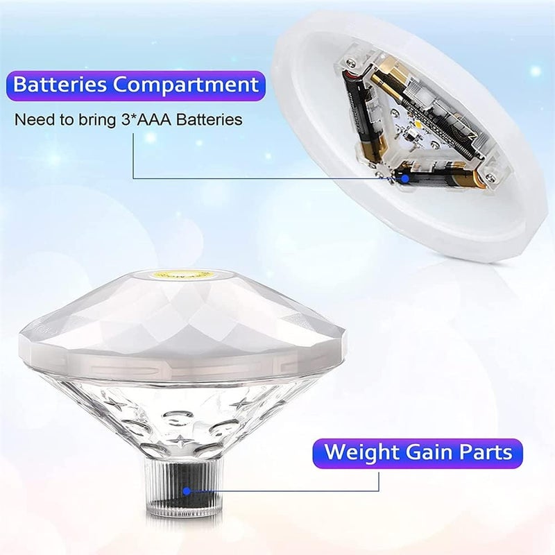 ELECDON 2 Pieces Swimming Pool Lights Floating Pool Lights Underwater Waterproof Lights LED Pool Accessories with 7 Modes for Disco Pool Party, Pond Decor Decoration, Hot Tub Bath Toys - Image 4