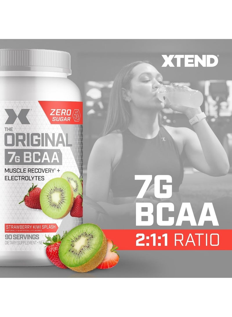 XTEND Original BCAA Powder Zero Sugar With Electrolytes for Hydration & Muscle Repair, Post-Workout Supplement, Strawberry & Kiwi Splash Flavor - 90 Servings - Image 3