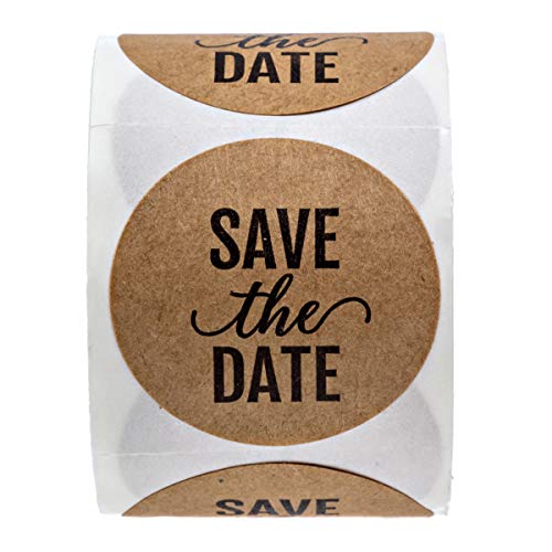 SBlabels Save The Date Stickers / 250 Labels Per Roll / 1.5" Save The Date Wedding Seals - Image 2
