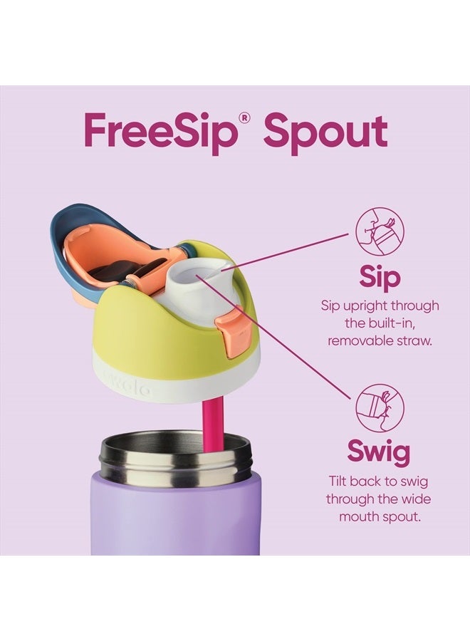 زجاجة ماء معزولة من الفولاذ المقاوم للصدأ FreeSip مع قشة للرياضة والسفر والمدرسة خالية من BPA، 40 أونصة، داكنة جداً جداً - Image 2